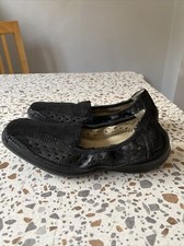 Hotter Black Flat Shoes Size 4