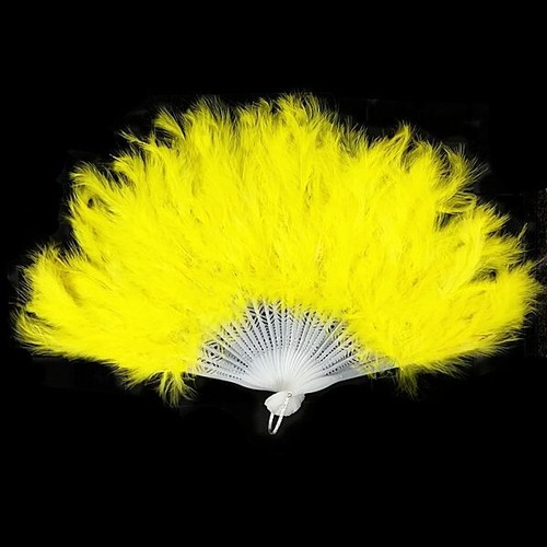 Stunning yellow feather - feather, fan