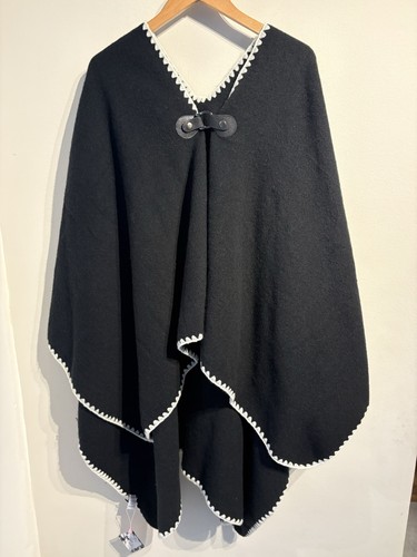 Moda pelle cape poncho - in,