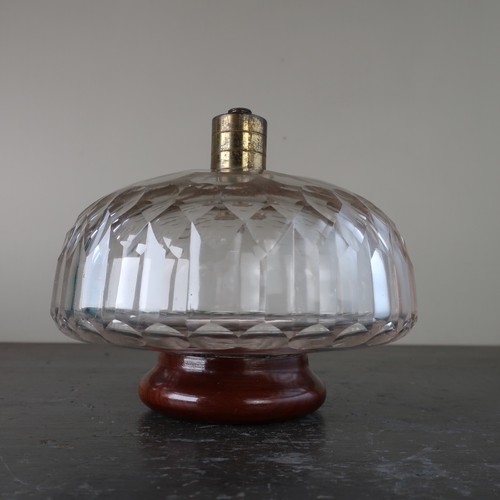 Antique cut glass crystal - glass, lamp