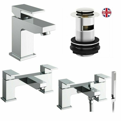 Square modern chrome bathroom - square,