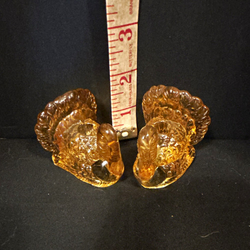 Vintage amber glass turkey - vintage,