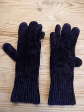 M&S Women's Navy Blue Knitted Gloves One Size