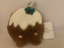 Primark Home Christmas Pudding Microwave Hottie Soft Plush Toy 8” New & Tags