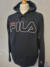 Men's Black Fila Sport Hoodie