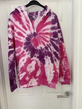 NEW Tie Dye zipped hoodie  pink and purple size S