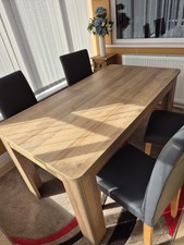 Light Oak Dining Table With 4