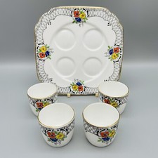 Art Deco Bone China 4 x Egg