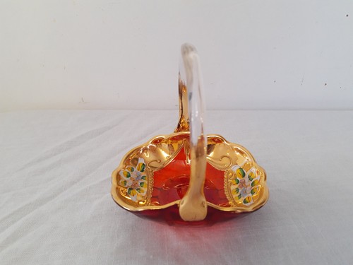 Murano bowl red art glass - murano,