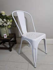 White Metal Tolix Chair Ex