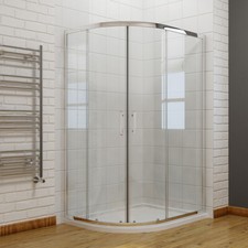 Quadrant Shower Enclosure And Tray Walk In Corner Cubicle 6mm Glass Screen Door