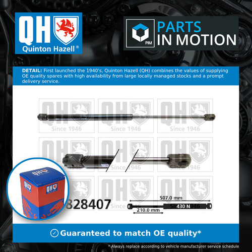 Boot gas strut fits - fits, rover
