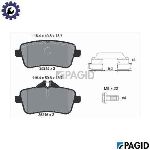 Brake pad set disc - brake,