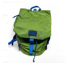 Superdry Green & Blue Backpack Rucksack Flap Top, Drawstring,Excellent Condition