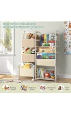 Bikoney 4-Tier Kids Bookshelf - Book Shelf with Toy Storage