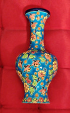 Longwy Enamel Ceramic Vase