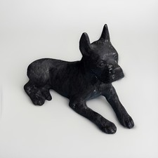 Bronze Boxer Dog Metal Figure