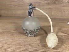 Vintage Perfume Atomizer Bottle Refillable - Frosted Glass