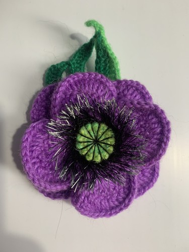 Knitted crocheted purple - knitted,
