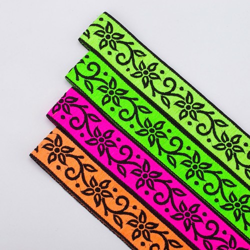 Floral jacquard ribbon - floral,