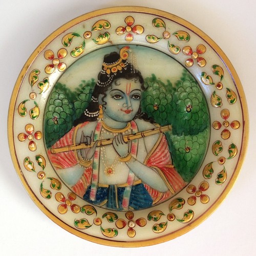 Indian marble plate art - 6″,