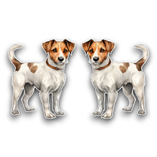2x Small Cute Jack Russell
