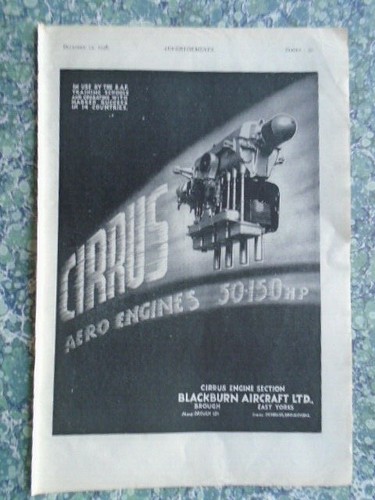 Cirrus aero engines - engines, blackburn