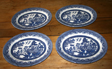 4 Churchill England - Blue Willow - 12.25 Inches Oval Serving Plate/ Platter