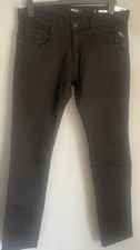 Mens Black Replay Anbass Slim