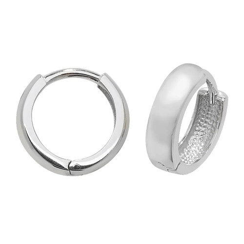Hinged earrings 9ct white gold - 9ct,
