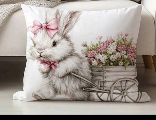 Cute bunny cushion - x,