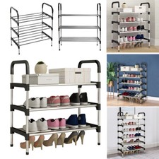 Portable 3-6 Tier Shoe Rack Stand Compact Space Saving Storage Organiser Shelf