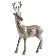 Large Silver Stag Ornament