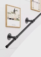 100cm Approx Industrial Stair Handrail NonSlip Grab Bar Wrought Iron Wall Handle