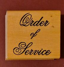 Wedding "Order Of Service" Wood Mounted Rubber Stamp preowned