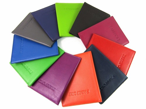 Real leather passport cover - ,