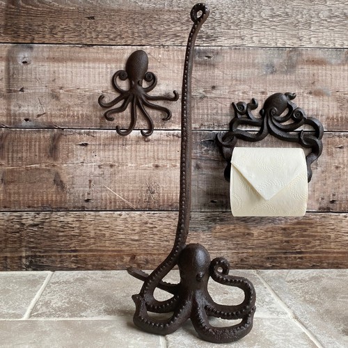 Cast iron octopus shaped loo - shaped,