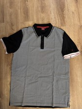 Merc Corona Polo Shirt with a dogtooth print Size X Large