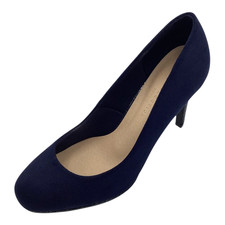 M&S Womens Navy Faux Suede