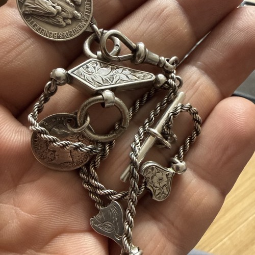 Antique pocket watch fob - , chain