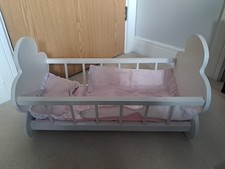 Early Leqrning Centre 'Cupcake' Dolls Wooden Rocking Cot