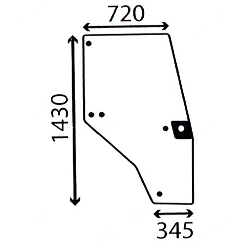 Door glass for - r/h,