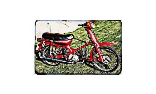 C90 cub motorbike sign - c90, metal