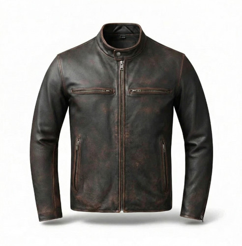 Men cafe racer leather - men’s,