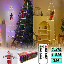 LED Christmas Decorations lamp LED Ladder Lamp with Climbing Santa Claus 1.2m-3m