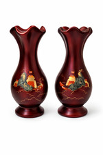 Pair Vintage Japanese Satin