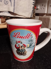 Lindor Lindt Christmas vintage winter scene snow sledge coffee chocolate cup mug