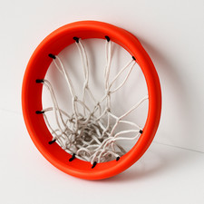Orange portable basketball - portable,