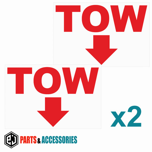Red tow arrow rally - 2x,