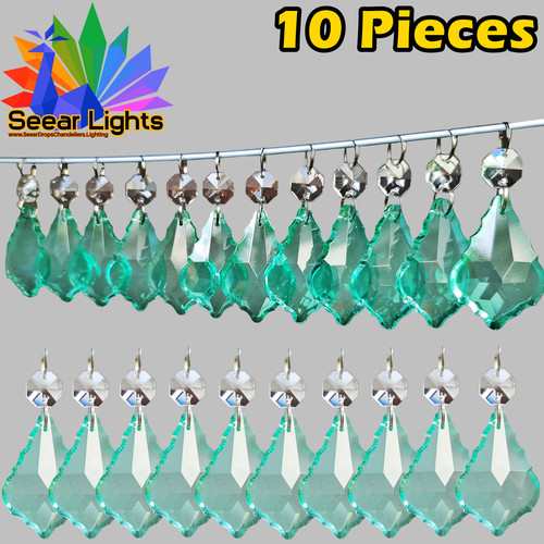 Aqua marine leaf - aqua, chandelier